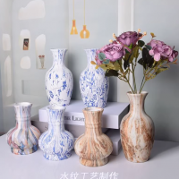 艺术与浮雕花瓶摆件陶土自然纹理色彩中号家居插花装饰品