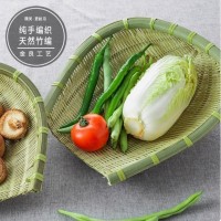 竹筲箕簸箕手工竹编